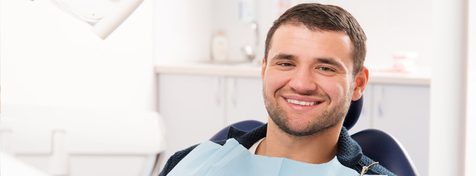 Patient smiling in the dental chair